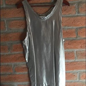 3.1 Philip Lim silver lame tank dress
